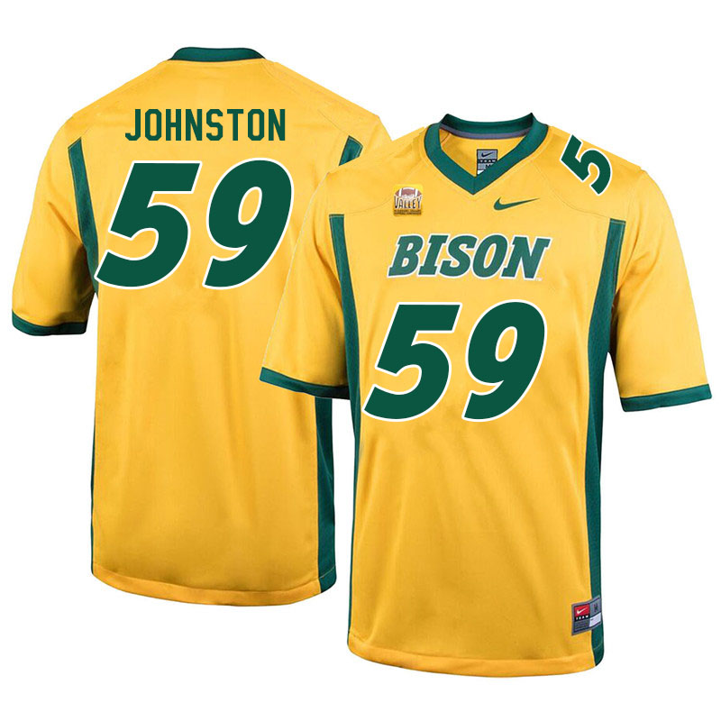 Men #59 Hayden Johnston North Dakota State Bison College Football Jerseys Sale-Yellow